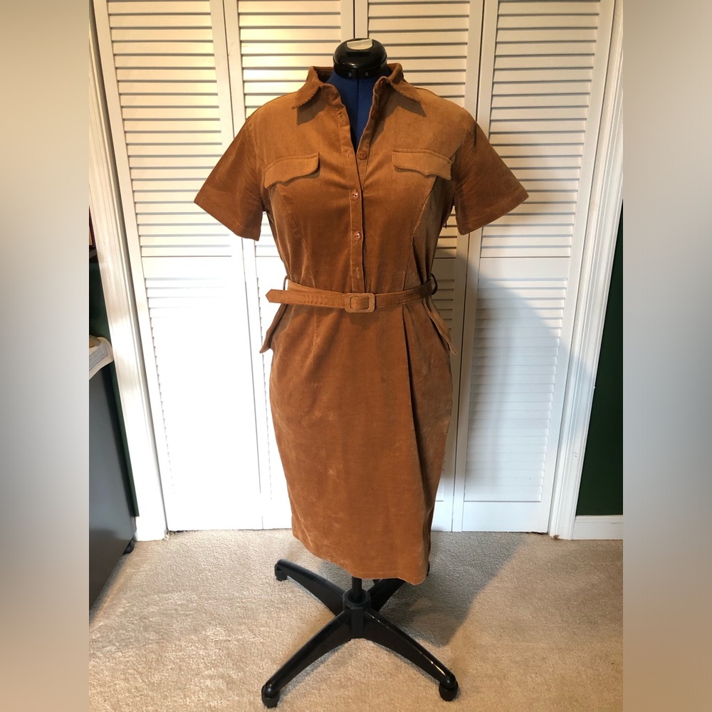 Aida Zak corduroy pencil midi dress